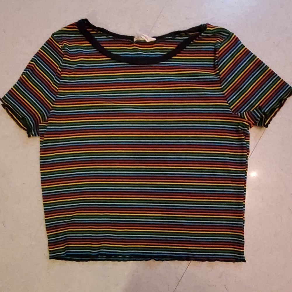 Rainbow striped shirt